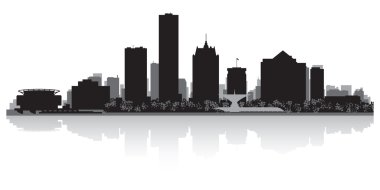 Milwaukee şehir manzarası siluet