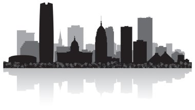 Oklahoma city skyline siluet
