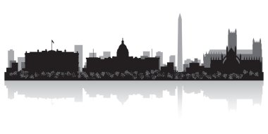 Washington şehir manzarası siluet