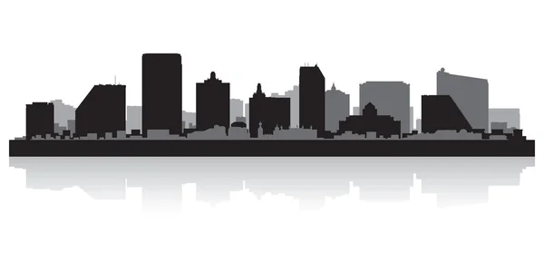 Atlantic city skyline silhouette — Stock Vector