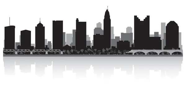 Columbus city skyline silhouette — Stock Vector