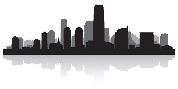 Jersey city skyline silhouette — Stock Vector