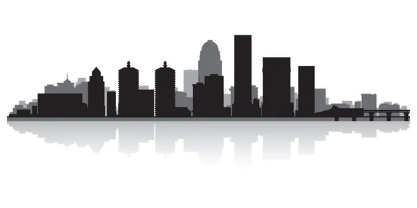 Louisville city skyline silhouette — Stock Vector