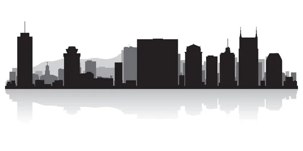 Nashville city skyline silhouette — Stock Vector