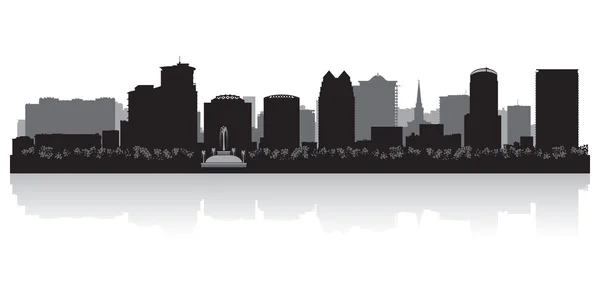 Orlando city skyline van silhouet — Stockvector