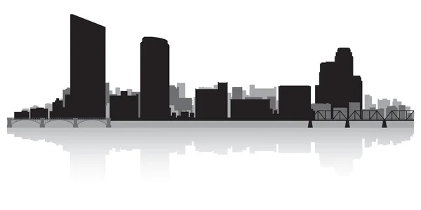 Grand Rapids city skyline silhouette — Stock Vector