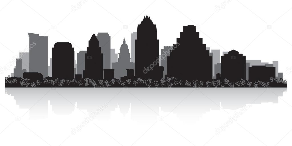 Austin city skyline silhouette