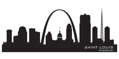 Saint louis missouri city skyline siluet vektör