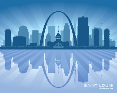 Saint louis missouri city skyline siluet vektör