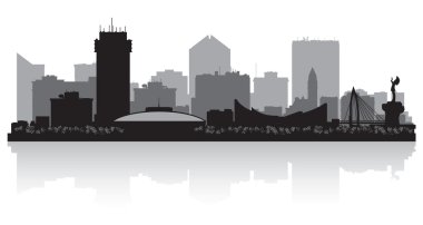 Wichita kansas city skyline siluet