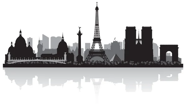 Paris Frankrike city skyline siluett Vektorgrafik
