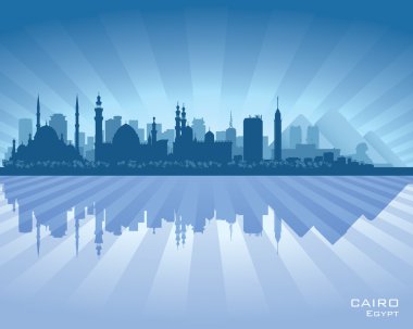 Kahire Mısır şehir manzarası siluet