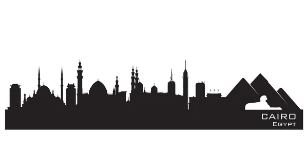 Cairo Egypte skyline Silhouette vectorielle détaillée — Image vectorielle