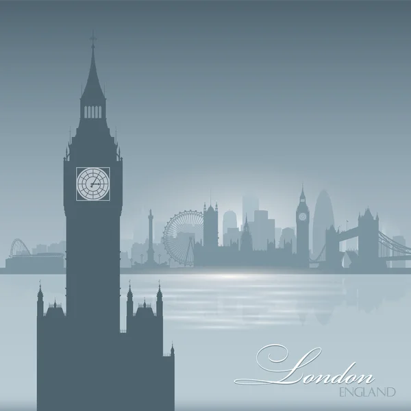 Londyn Anglia panoramę miasta sylwetka tło — Wektor stockowy
