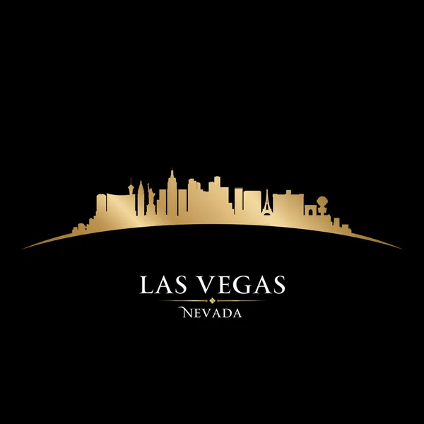 Las vegas nevada city skyline van silhouet zwarte achtergrond — Stockvector