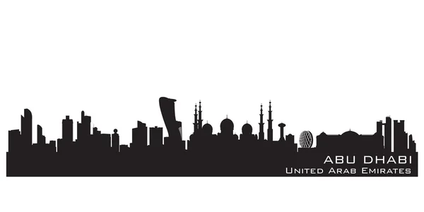 Abu dhabi Verenigde Arabische Emiraten stad skyline vector silhouet — Stockvector