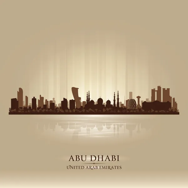 Abu Dhabi UAE city skyline silhouette vettoriale — Vettoriale Stock