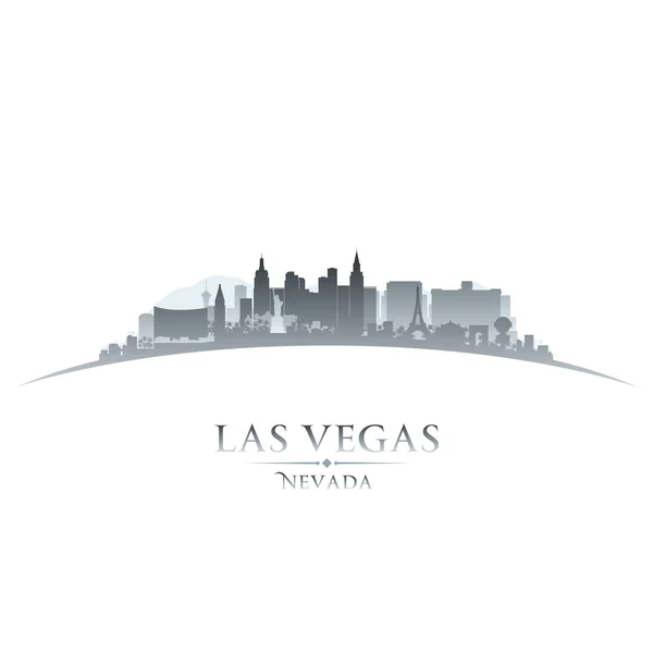 Las Vegas Nevada şehir manzarası siluet beyaz arka plan — Stok Vektör