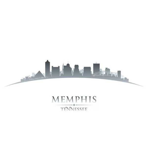 Memphis Tennessee ciudad skyline silueta fondo blanco — Vector de stock