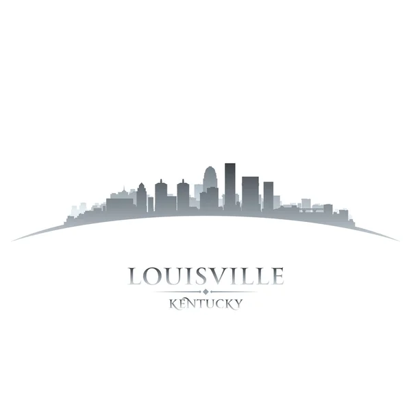 Louisville kentucky stad skyline van silhouet witte achtergrond — Stockvector