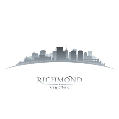 Richmond virginia şehir silueti beyaz arka plan