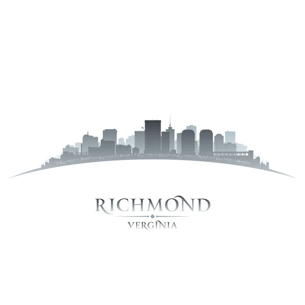 Richmond Virginia cidade silhueta fundo branco —  Vetores de Stock