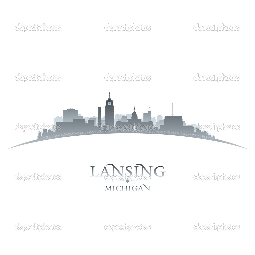 Vector map Lansing Michigan