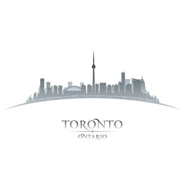 Toronto Ontario Canada city skyline silhouette white background — Stock Vector