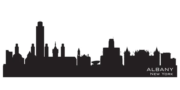 Albany Nueva York skyline vector silueta — Vector de stock