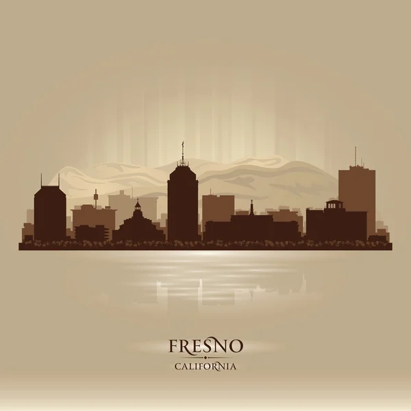 Fresno kalifornien city skyline vektorsilhouette — Stockvektor