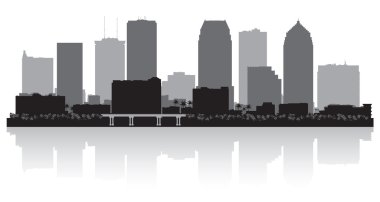 Tampa florida şehir manzarası siluet