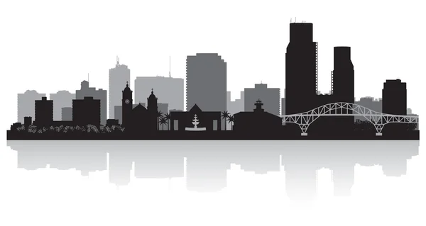 Corpus Christi Texas city skyline silhouette — Stock Vector