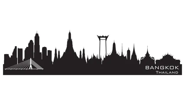 Bangkok Thaïlande silhouette vectorielle skyline de la ville — Image vectorielle