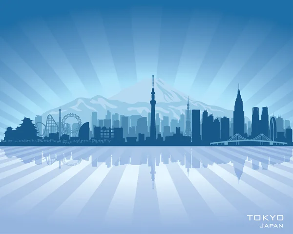 Tokyo japan city skyline vektorsilhouette — Stockvektor