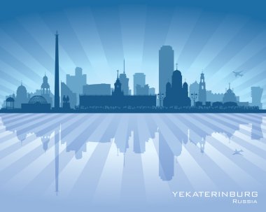 Yekaterinburg Rusya skyline şehir silueti