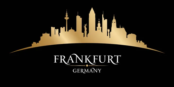 Frankfurt Alemanha Cidade Skyline Silhueta Ilustração Vetorial — Vetor de Stock