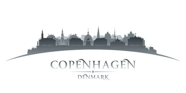 Copenhaga Dinamarca Cidade Skyline Silhueta Ilustração Vetorial — Vetor de Stock