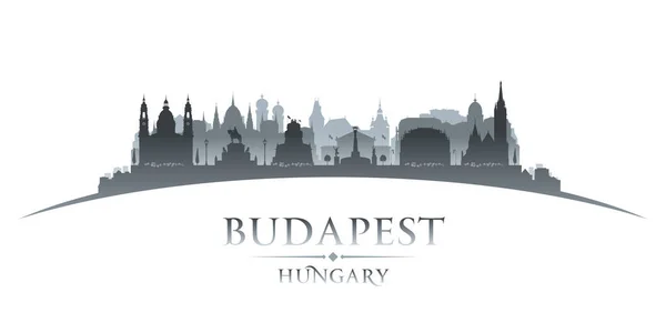 Budapest Hongarije Stad Skyline Silhouet Vectorillustratie — Stockvector
