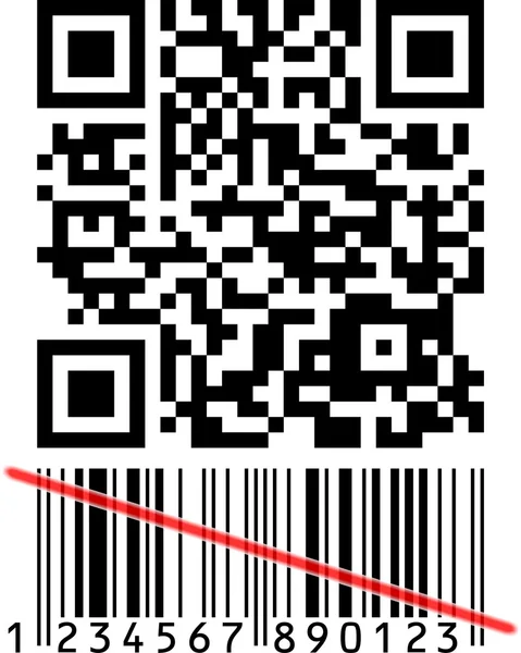 : qrcode και barcode — Διανυσματικό Αρχείο