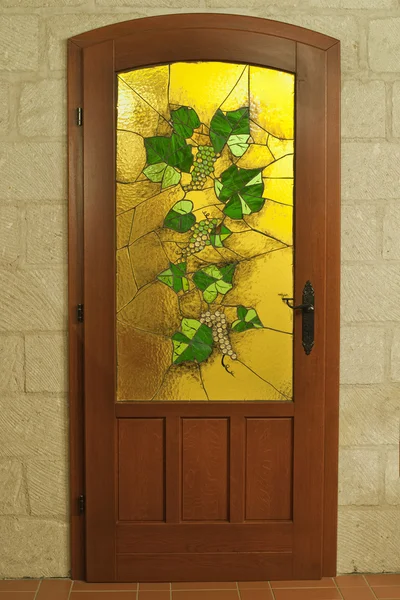 Stained glass door — Stock Photo, Image