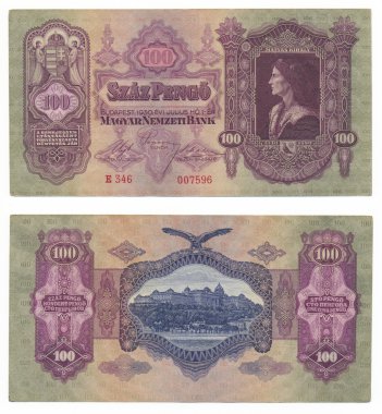 100 pengo, 1930 yılı, Macar banknot