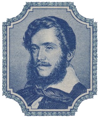Lajos kossuth portre bir banknot üzerinde