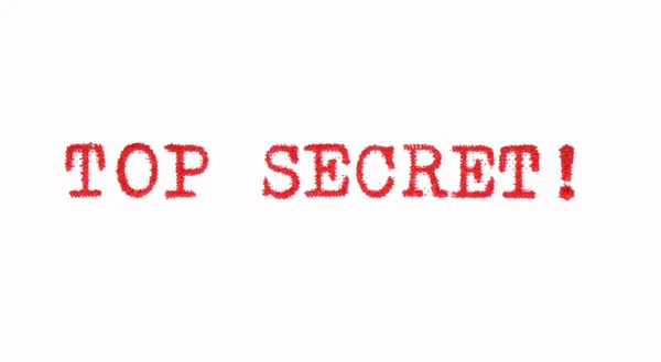 Streng geheim! rote Buchstaben — Stockfoto