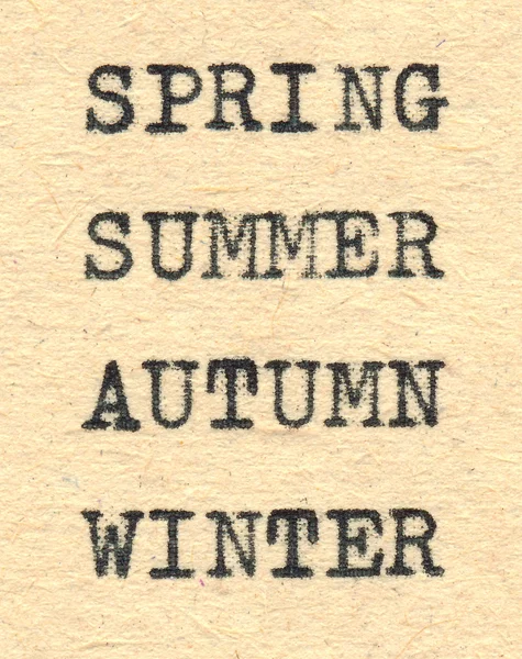 Name of the seasons — Stock Photo, Image