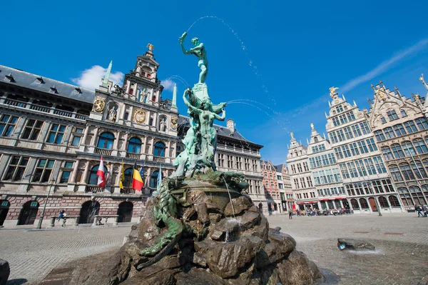 Grande piazza del mercato di Anversa — Foto Stock