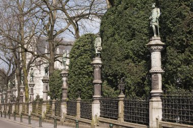 Petite sablon Meydanı Brüksel, Belçika.