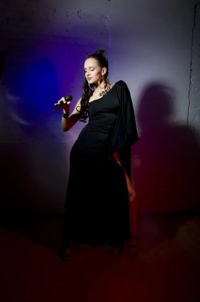 Cântăreață de discotecă — Fotografie, imagine de stoc
