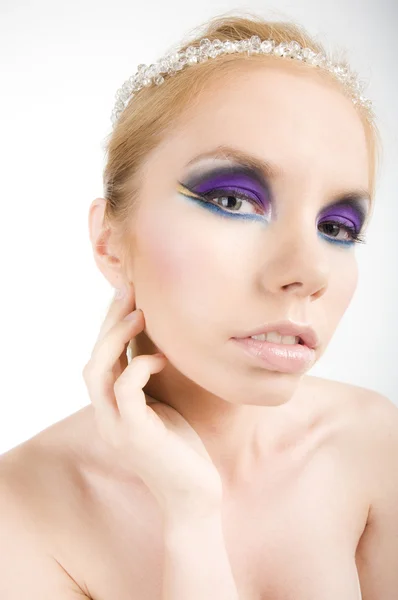 Portrét ženy s kreativní make-up — Stock fotografie