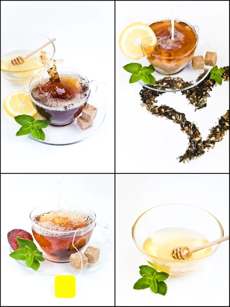 Collage de té — Foto de Stock