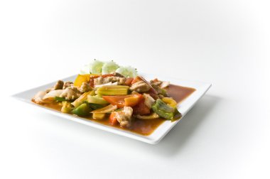 tatlı ekşi soslu Asya domuz eti